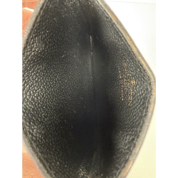 LOUIS VUITTON Porte Carte Saample Bicolor Monogram Empret Leather Card Case - Picture 6 of 10